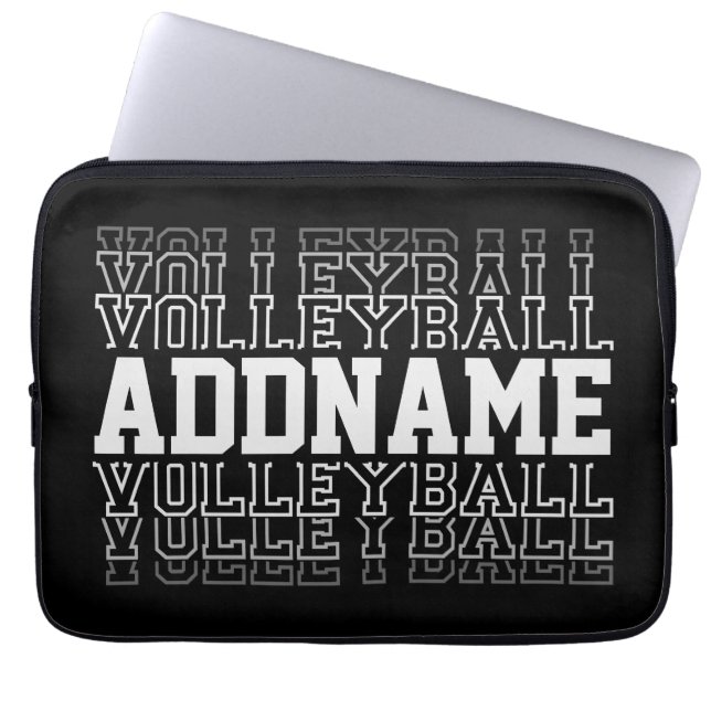 CUSTOM NAME Vanishing Volleyball Logotyp Player Laptop Fodral (Framsidan)