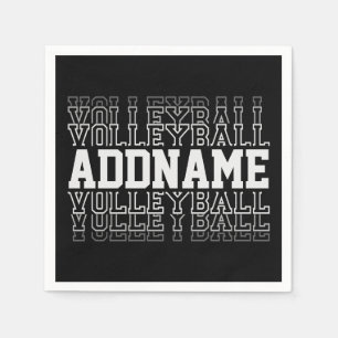 CUSTOM NAME Vanishing Volleyball Logotyp Player Pappersservett