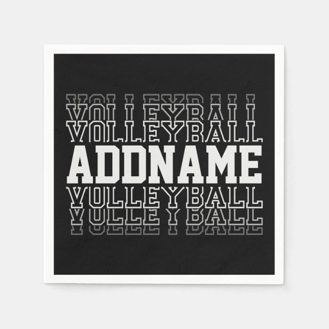 CUSTOM NAME Vanishing Volleyball Logotyp Player Pappersservett (Framsidan)