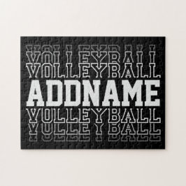 CUSTOM NAME Vanishing Volleyball Logotyp Player Pussel