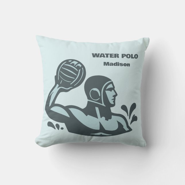 Custom Name Water Polo Kudde (Framsida)