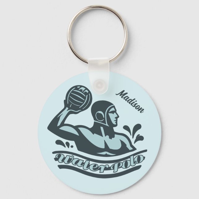 Custom Name Water Polo Nyckelring (Framsida)
