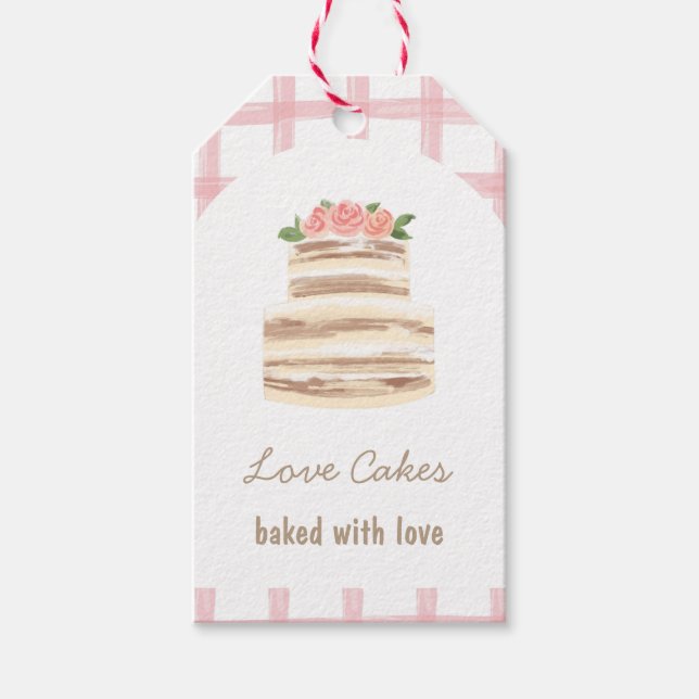 Custom Name Wedding Cake Business Presentetikett (Framsidan)