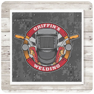 Custom NAME Welder Metal Fabricator Welding Shop Pappersservett