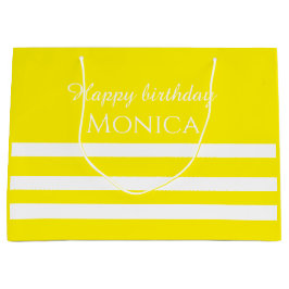 custom name white and yellow birthday