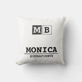 Custom Name with Initials monogram Kudde