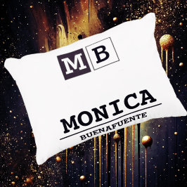 Custom Name with Initials monogram Prydnadskudde