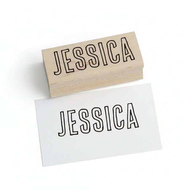 Custom Name Wood Art Signature Stamp Stämpel (Custom name signature stamp.)