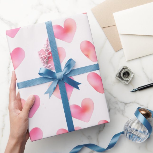 Custom Names Romantic Pink Love Design -  Presentpapper (Gifting)