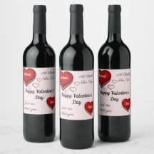 CUSTOM NAMMES Valentines day mousserande Vin Flask
