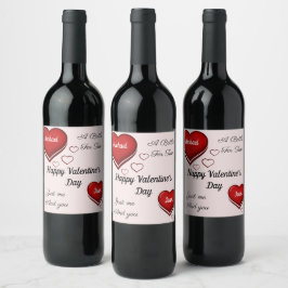 CUSTOM NAMMES Valentines day mousserande Vin Flask Vinflaska Etikett