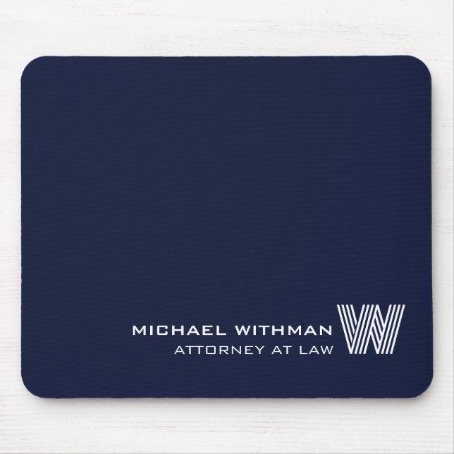 Custom NAVY BLUE LINE Monogram, Name & Profession  Musmatta (Framsidan)
