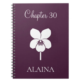 Custom New Chapter Violet February Birth Flower Anteckningsbok