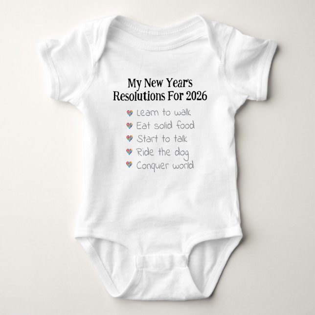 Custom New Year's Resolutions, Unisex, Funny    T Shirt (Framsida)