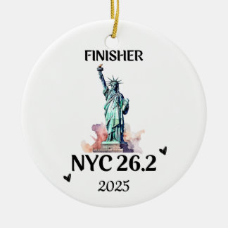 Custom New York 2025 Marathon Ornament Finisher