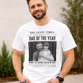 Custom Newspaper Shirt, Dad of the Year Gift, Dad T Shirt