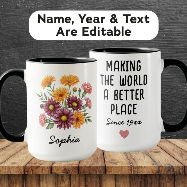 Custom November Birth Flower - Personalized Name Mugg (Skapare uppladdad)