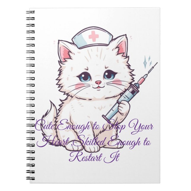 Custom Nurse Cat Skilled Enough Anteckningsbok (Framsidan)