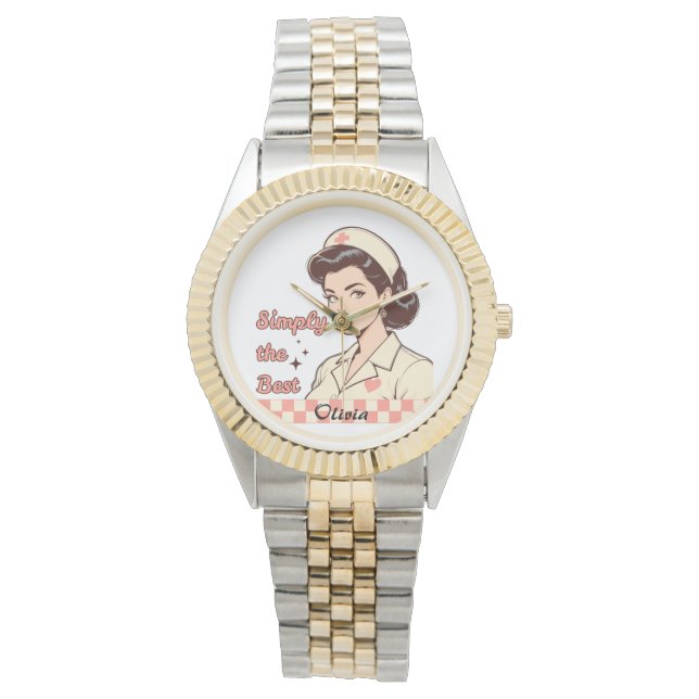 Custom Nurse Simply the Best Armbandsur (Framsida)