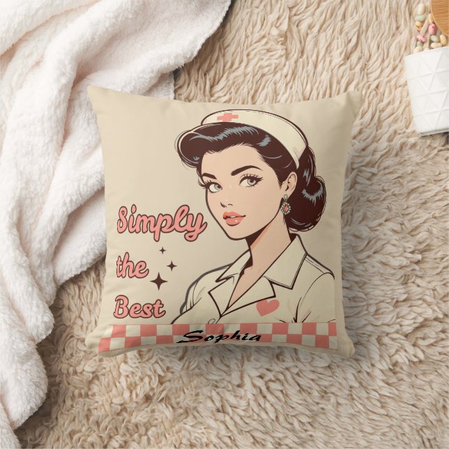 Custom Nurse Simply the Best Kudde (Filt)