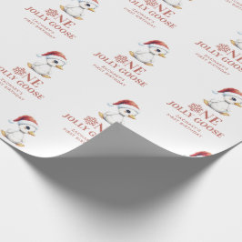 Custom One Jolly Goose December First Birthday Presentpapper