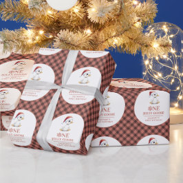 Custom One Jolly Goose December First Birthday Presentpapper