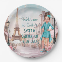 Custom Paris and Roses Sweet 16 in Paris