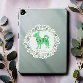 Custom Pastel green chihuahua Silhouette sticker Klistermärken