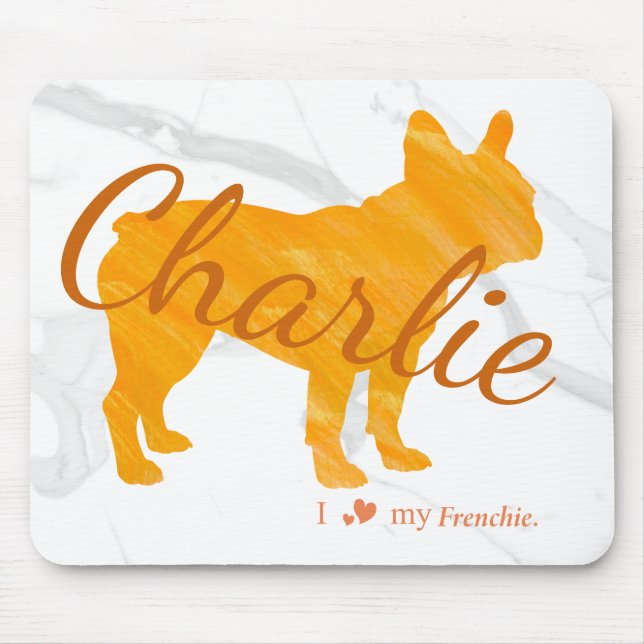 Custom Pastel Orange French Bulldog - Frenchie Musmatta (Framsidan)