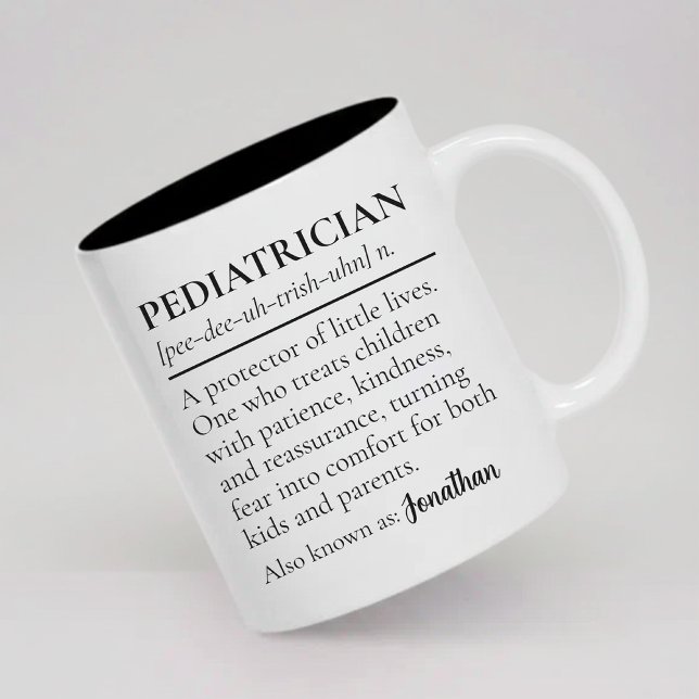 Custom Pediatrician Definition Mug Graduation Gift Två-Tonad Mugg (Pediatrician Definition Mug Personalized Gift for Medical Professionals)