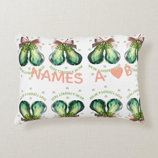 Custom Perfect Pear Crystal Valentine Gift Prydnadskudde (Framsidan)