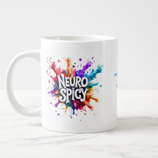 custom / personalised NEUROSPICY neurodiversity  Jumbo Mugg