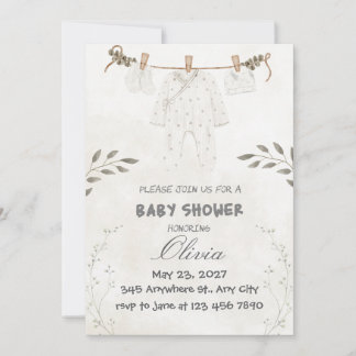 Custom Personalize Cute Baby Shower Inbjudningar