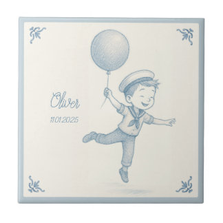 Custom personalized baby boy name  kakelplatta