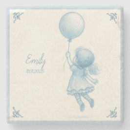 Custom personalized baby girl name stenunderlägg