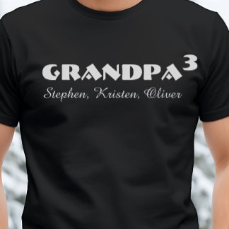 Custom personalized children name grandpa dad day  t shirt