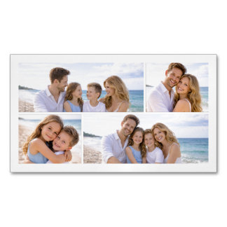 Custom Personalized Family Photo Magnetiska Visitkort