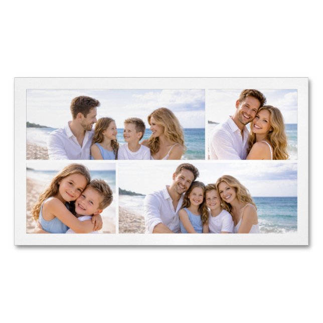 Custom Personalized Family Photo Magnetiska Visitkort (Framsida)