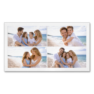 Custom Personalized Family Photo Magnetiska Visitkort