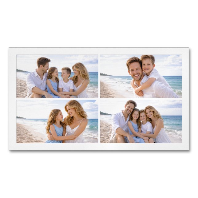 Custom Personalized Family Photo Magnetiska Visitkort (Framsida)