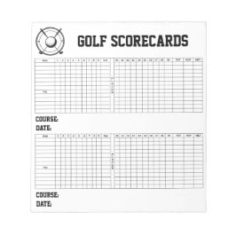 Custom Personalized Golf Scorecards Golfer Anteckningsblock