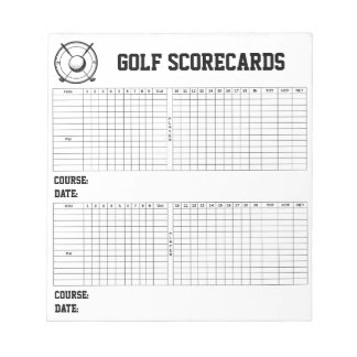 Custom Personalized Golf Scorecards Golfer Anteckningsblock