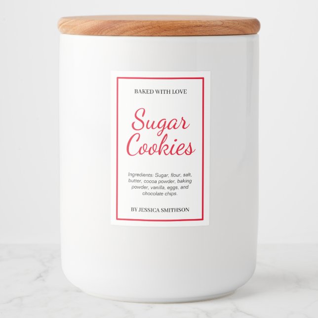 Custom Personalized Homemade label HM001_20sqv1 Mat Etikett (Framsida)