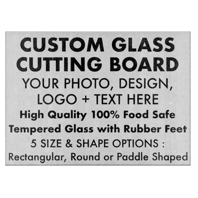 Custom Personalized Large Glass Cutting Board 15" (Framsidan)