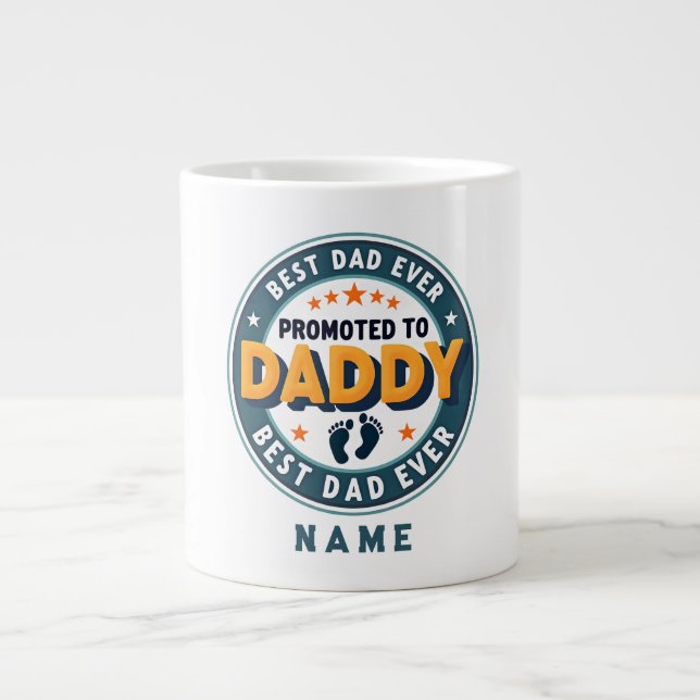 Custom Personalized Name Gift for Dad Jumbo Mugg (Framsidan)
