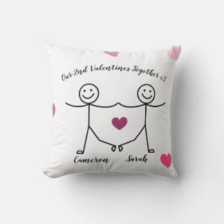 Custom Personalized Valentines Pillow Kudde