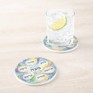 Custom Pesach Seder Plate in Hebrew for Passover Underlägg