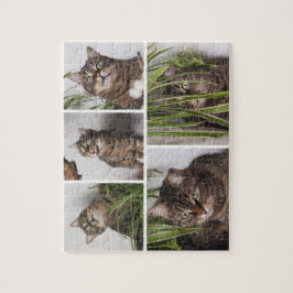 Custom Pet Cat Photo Collage Jigsaw Puzzle Pussel