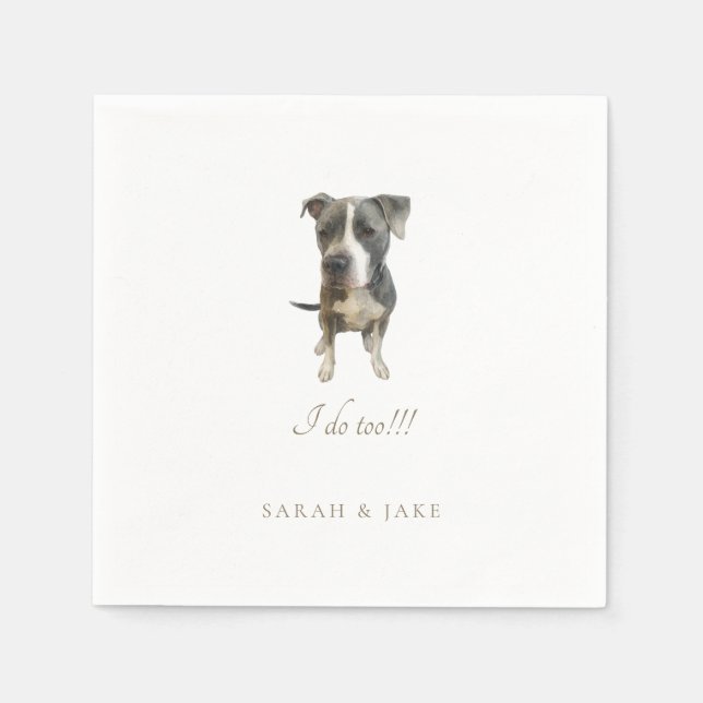 Custom Pet Custom Bruno Wedding Napkins Pappersservett (Framsidan)