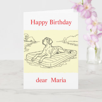 Custom pet (dog) photo and message card kort